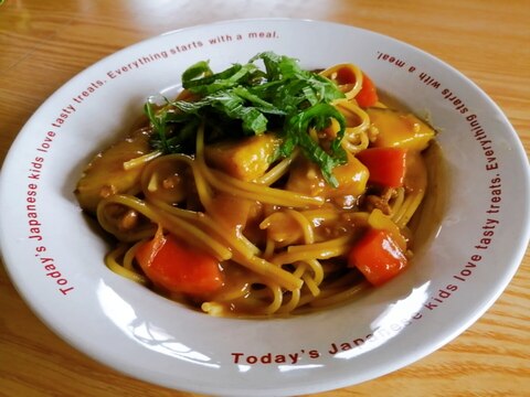 リメイク☆大葉香るカレーパスタ